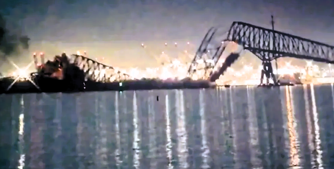 Unbelievable Tragedy! Bridge Collapse Due to Ship Collision - Cars Plunge into River - Bridge Ablaze! See Pictures and Video Here.