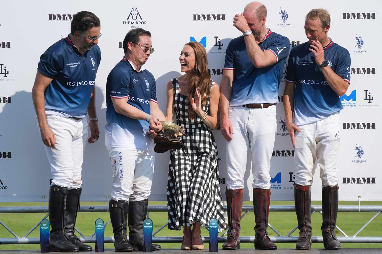 Kate Laughs as Trophy Wobbles — Cute Kiss with William and a Private Royal Reunion