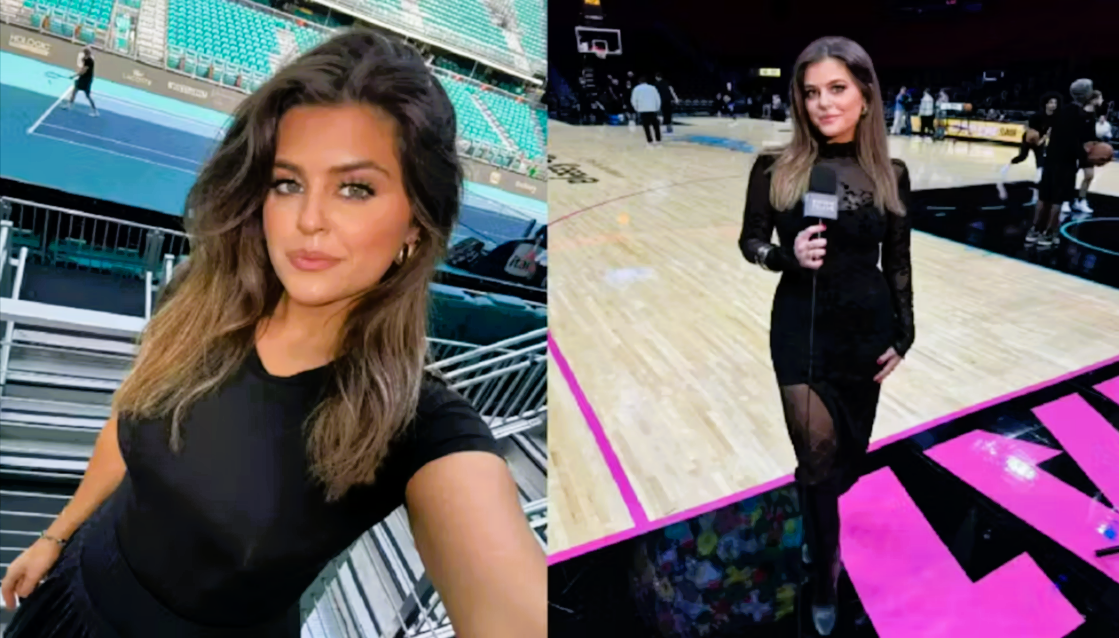 Zuschauer können es kaum glauben! Sexy Sport-Reporterin stiehlt den Profis die Show